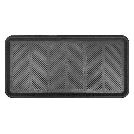 Imports Decor Inc Imports Decor 836RBM Rubber Boor Tray; Black 836RBM